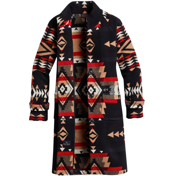 NEW! Pendleton Rock Point Archive Blanket Coat Jacket Western Boho Tribal - Picture 7 of 16